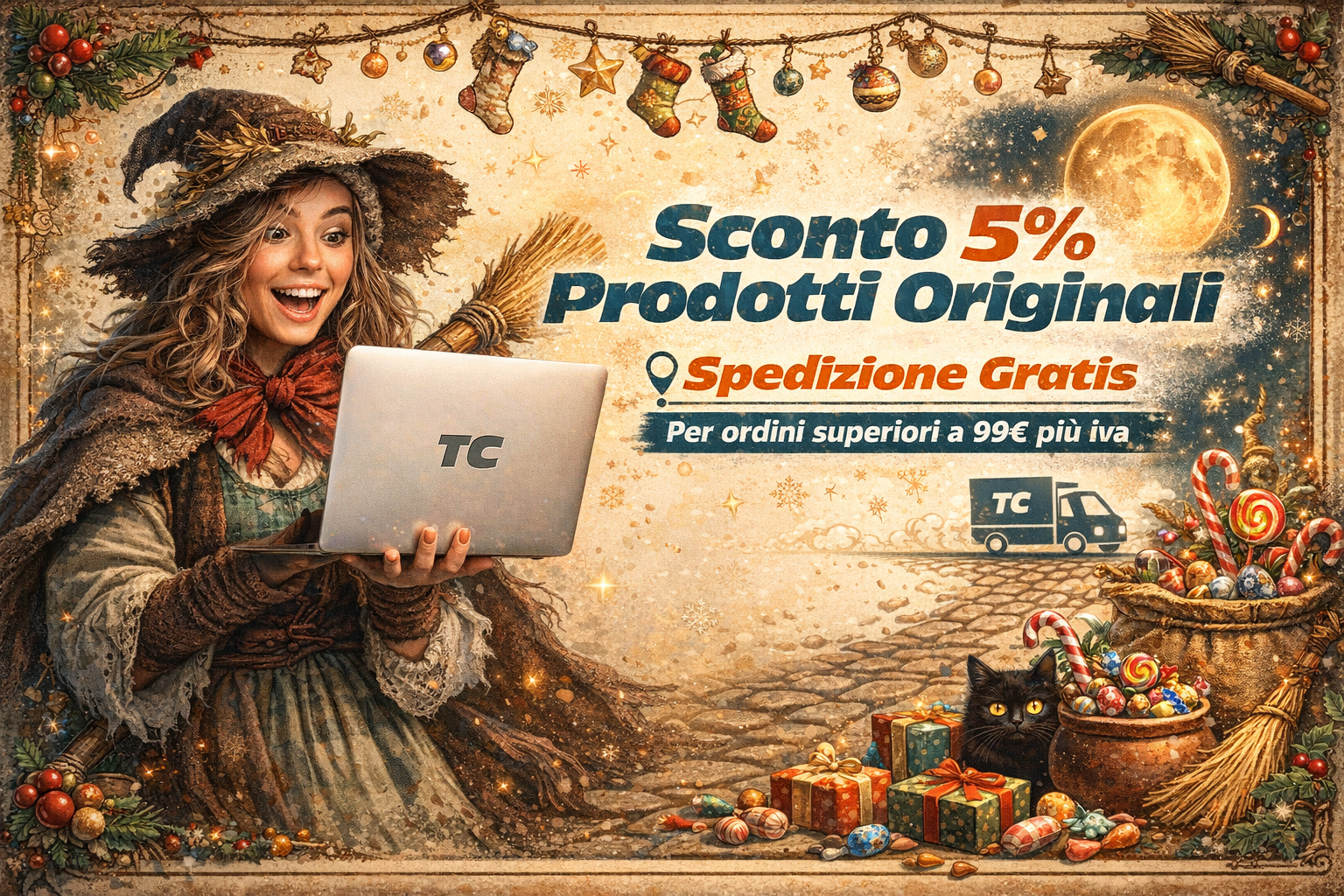 Sconto 5% Prodotti Originali - Spedizione Gratis per ordini superiori a 99€ più iva