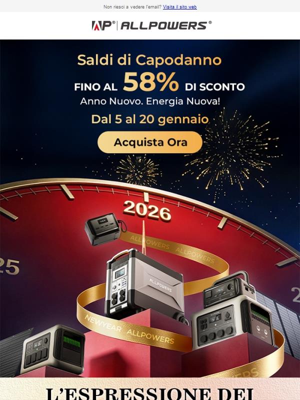Energia affidabile con sconti di Capodanno fino al 58%