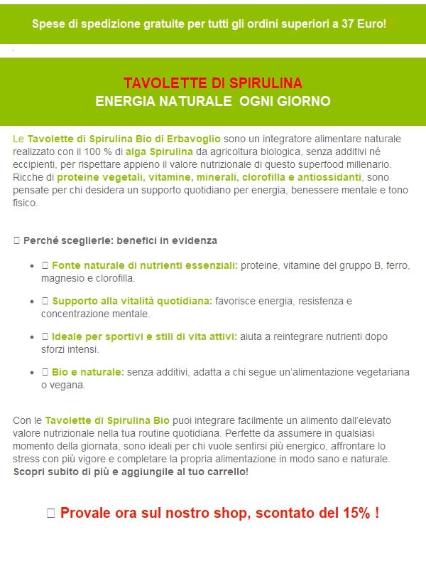 Scopri le Tavolette di Spirulina Bio — energia naturale ogni giorno 🌿