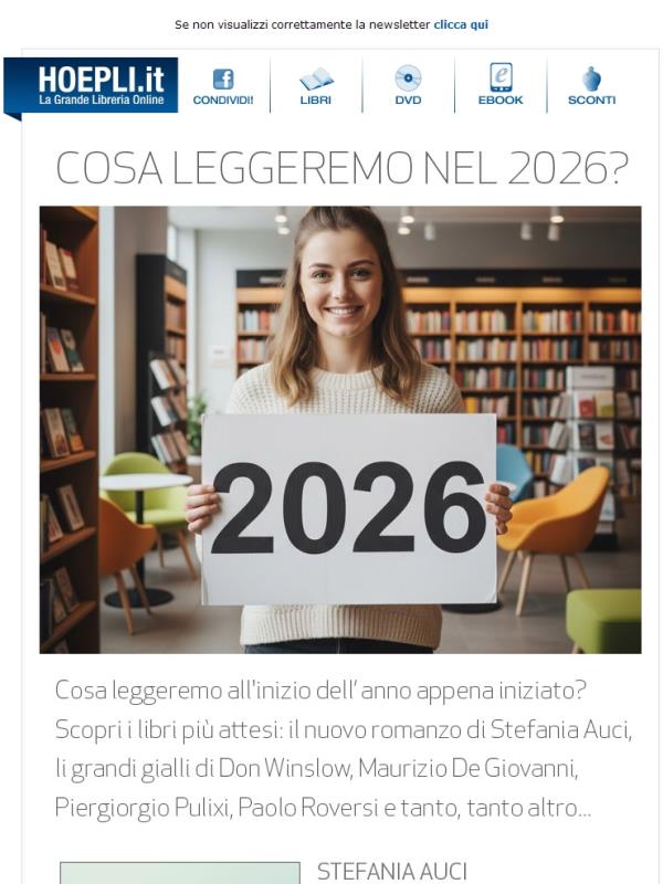 Cosa leggeremo nel 2026? Da Stefania Auci a Don Winslow, scopri i libri più attesi!