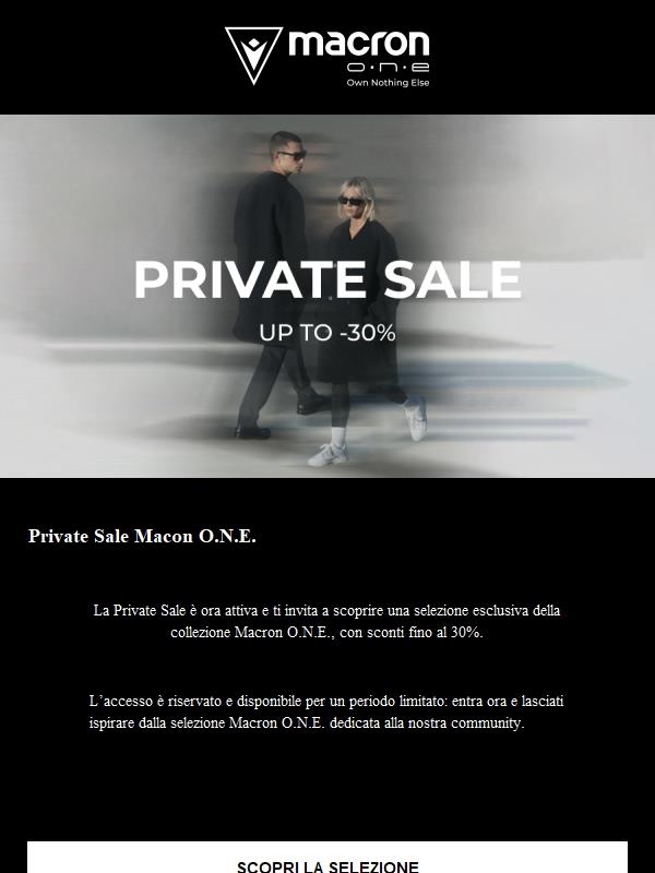 Private Sales Macron O.N.E.