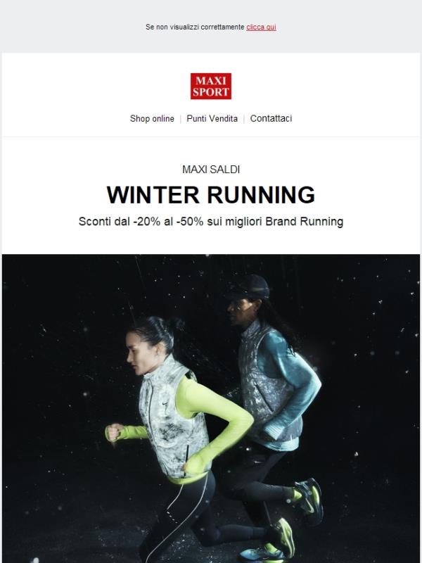 Winter Running: sconti dal -20% al -50% sui migliori Brand!