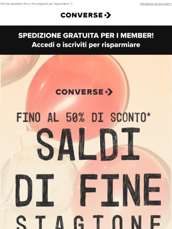 Fino al 50% di sconto*, disponibile per chiunque.
