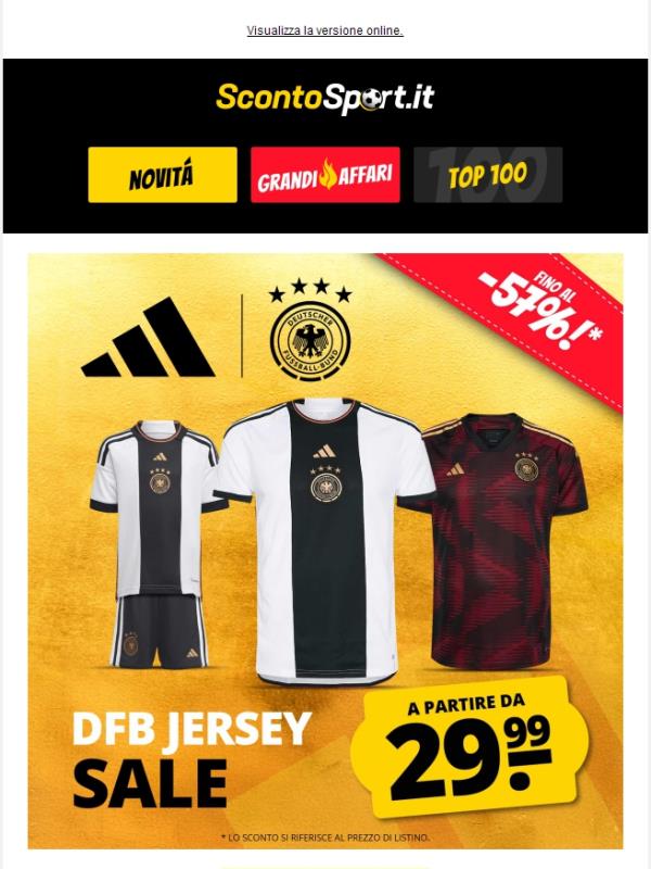 Maglie adidas DFB in saldo a partire da 29,99 € ⚽