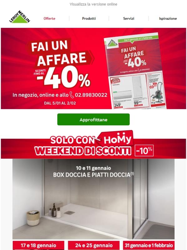 Fai un affare: fino al -40% per la casa 🏠