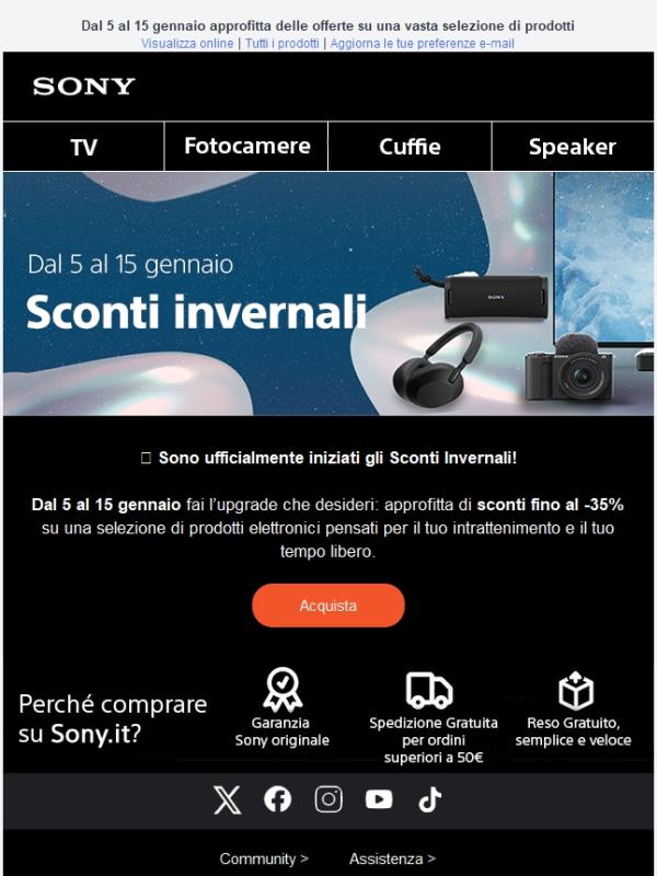 Iniziano gli Sconti Invernali❄️: prodotti scontati fino a -35%