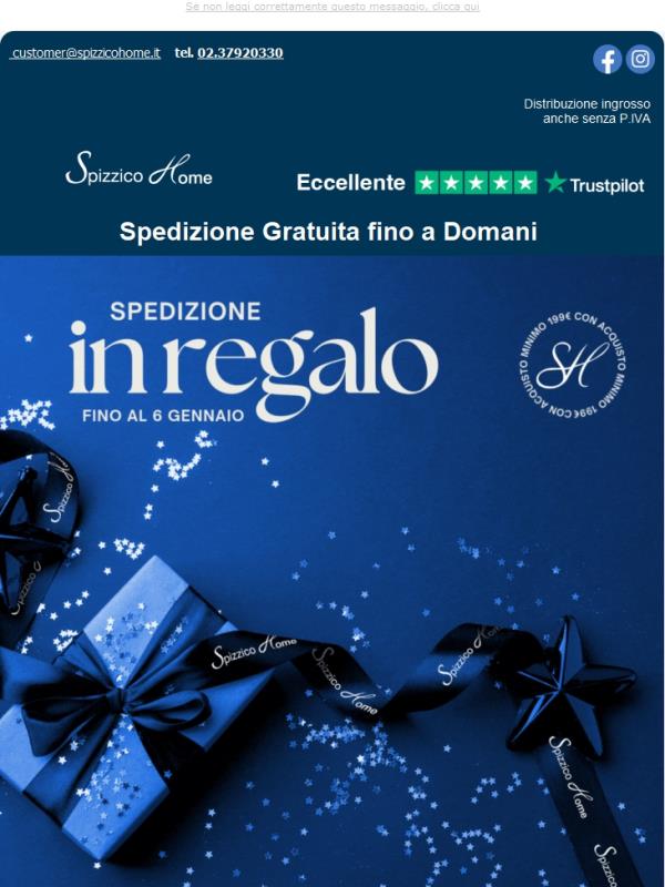 Spedizione Gratuita fino a Domani 🚀