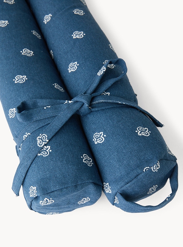 Paraspifferi in cotone con stampa bandana e lacci