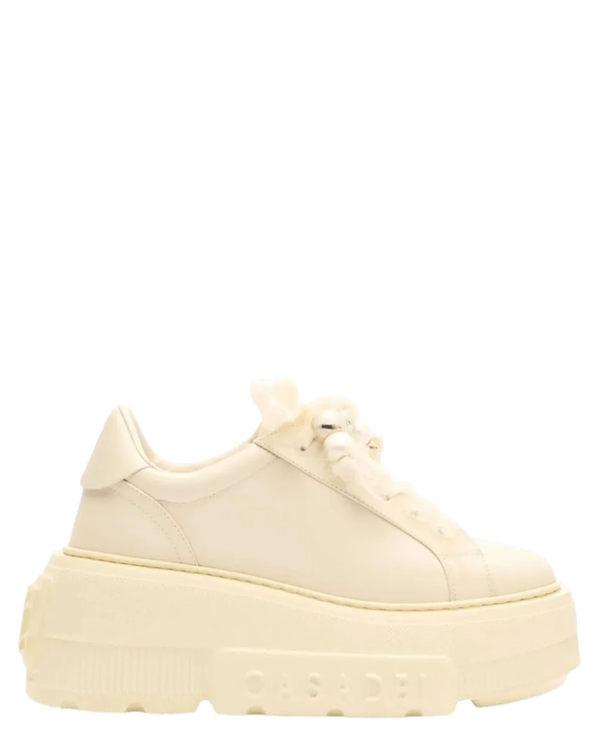 Image of Nexus in Pelle con Plateau e Lacci Sfilacciati