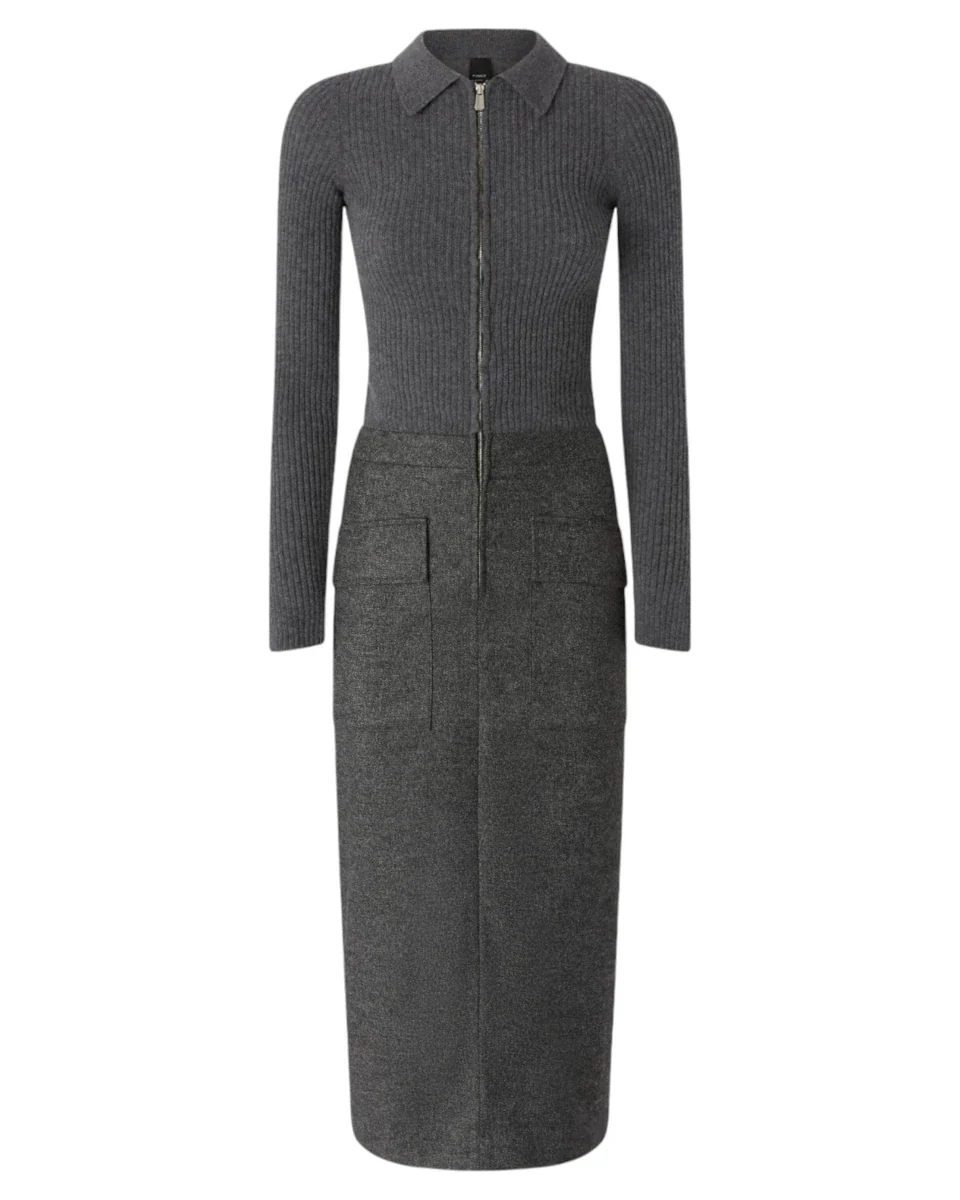 Image of Abito effetto due pezzi maglia e gonna