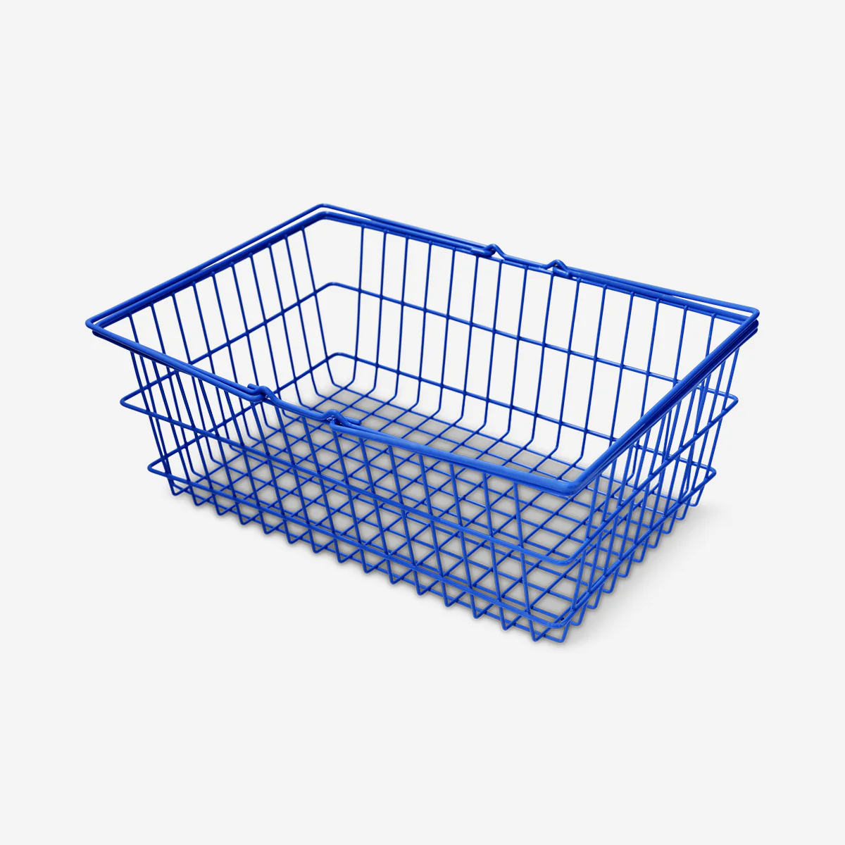 Blue wire basket