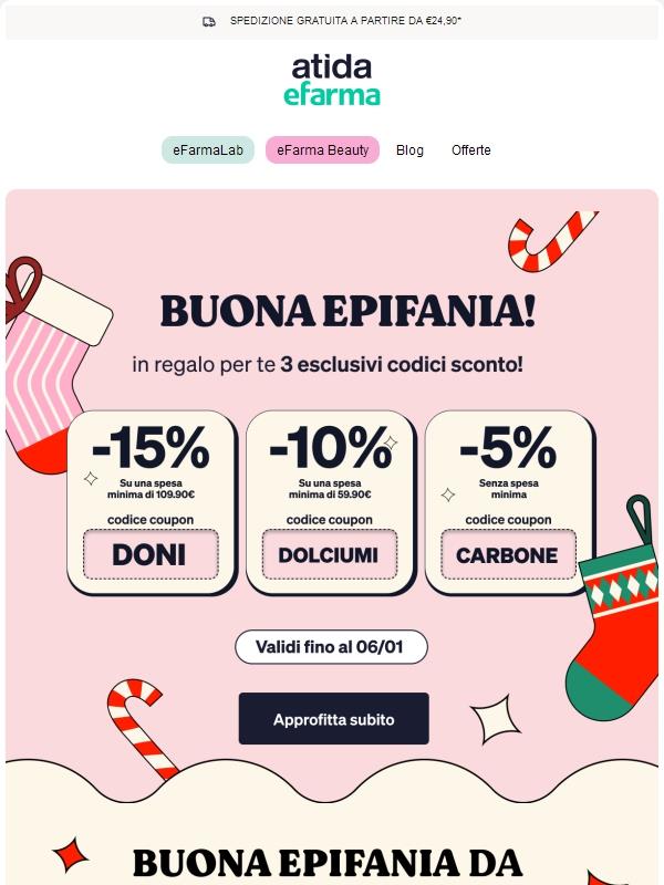 🍭Sconti Esclusivi fino al 15% | Festeggia l'Epifania con noi!