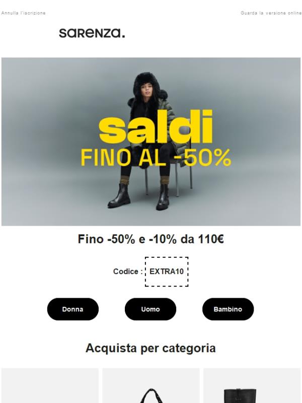 È il momento giusto per approfittare delle occasioni! Fino al 50% di sconto 🔥
