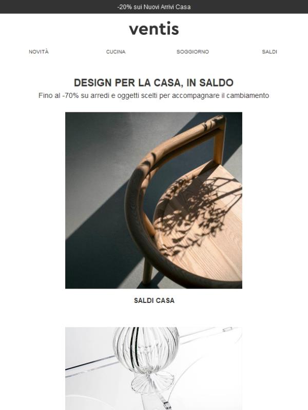 Saldi casa fino al -70%