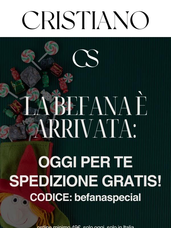 🧹 È arrivata la Befana! Oggi spedizione gratis
