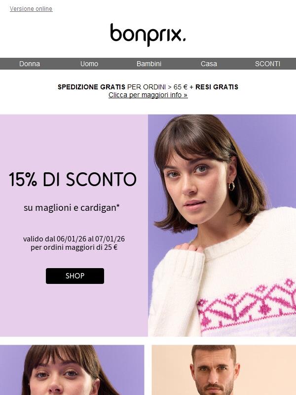 Nuovo sconto del 15% per te ✨