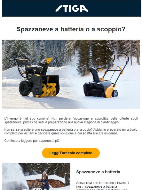 Prendi uno spazzaneve prima che sia troppo tardi