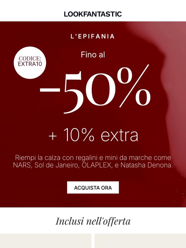 La Befana porta un EXTRA -10%