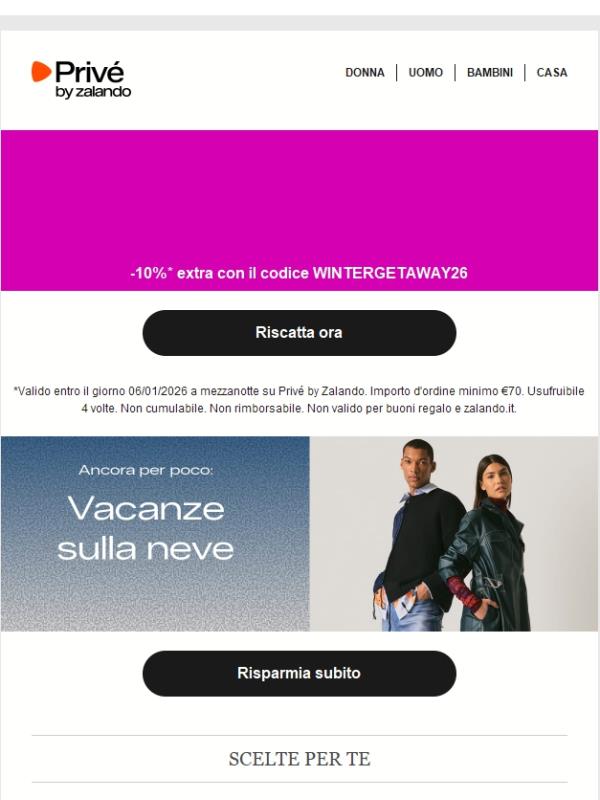 Non perdere tempo, le offerte stanno finendo con un 10% extra ⛷️