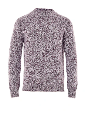 Maglione Lupetto con Lavorazione Lana Bicolor Gran Sasso