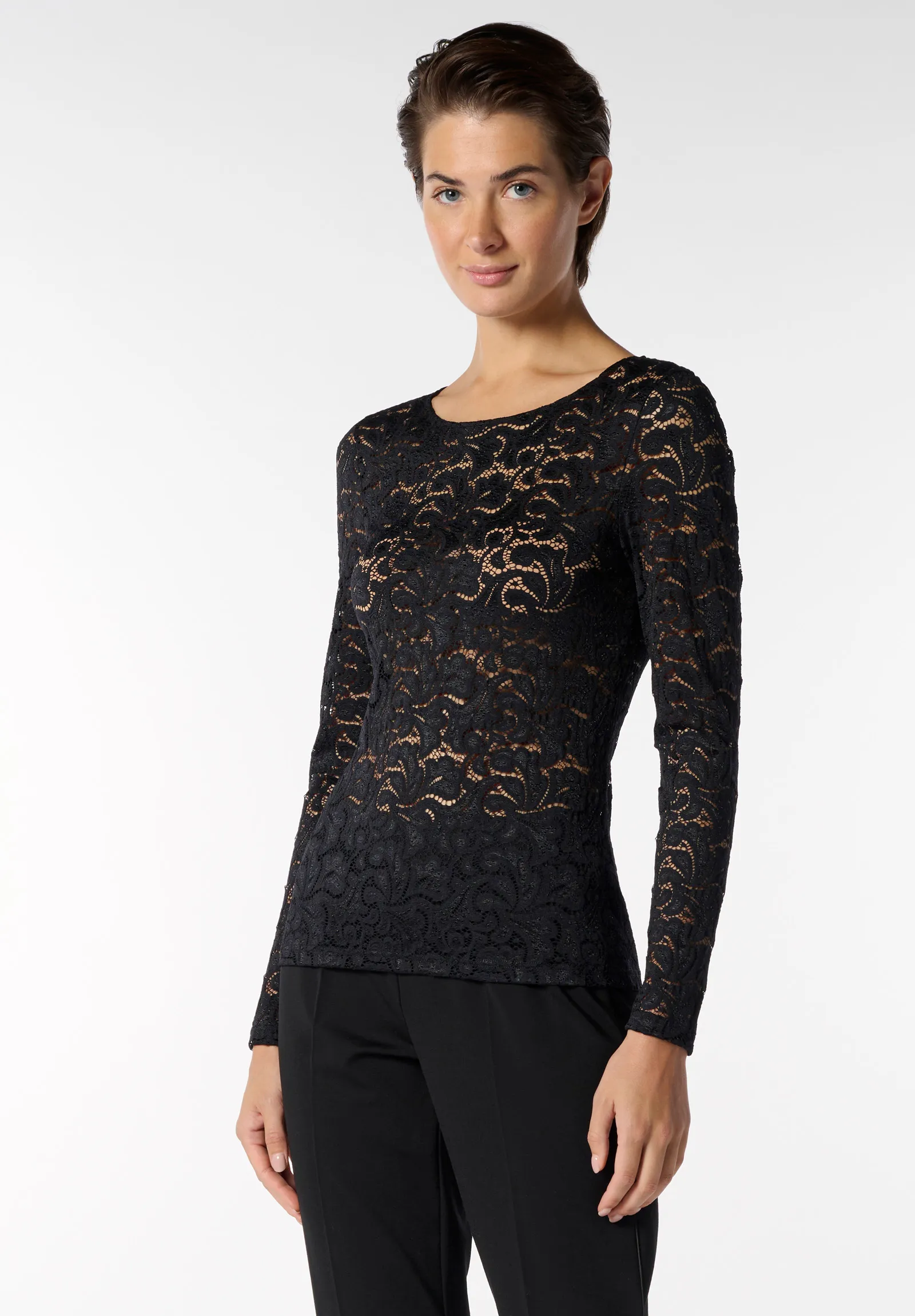 Image of Maglia Manica Lunga In Pizzo Glamour Lace