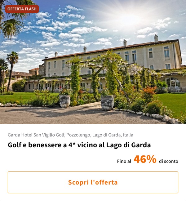 Golf e benessere a 4* vicino al Lago di Garda