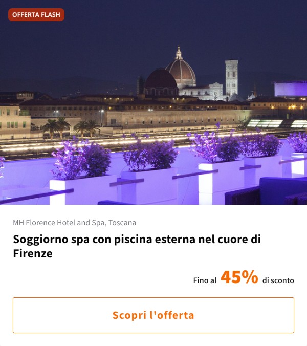 Soggiorno spa con piscina esterna nel cuore di Firenze