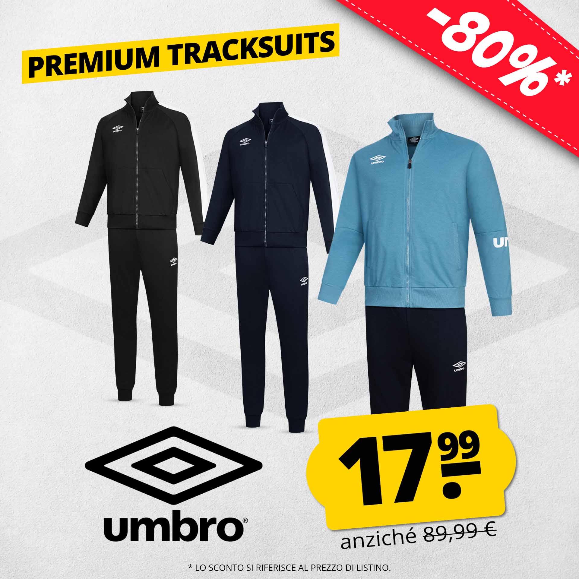 umbro premium uomo tuta sportiva
