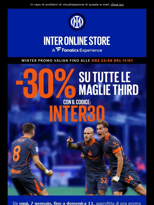 Flash Promo: -30% sulle maglie gara Third | Solo fino a domenica ⚫🔵