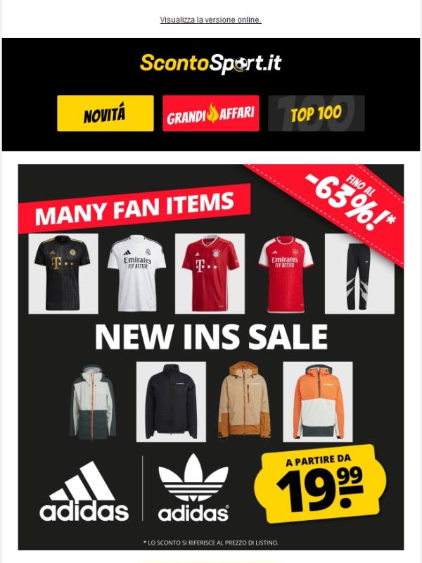 Novità adidas in saldo a partire da 19,99 € 💥