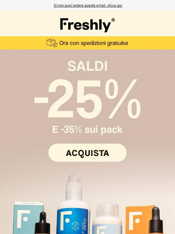 -25% 🔥 Iniziano i saldi!