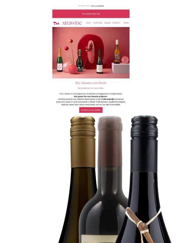 DRY JANUARY: vini No Alcol per ripartire con equilibrio e gusto