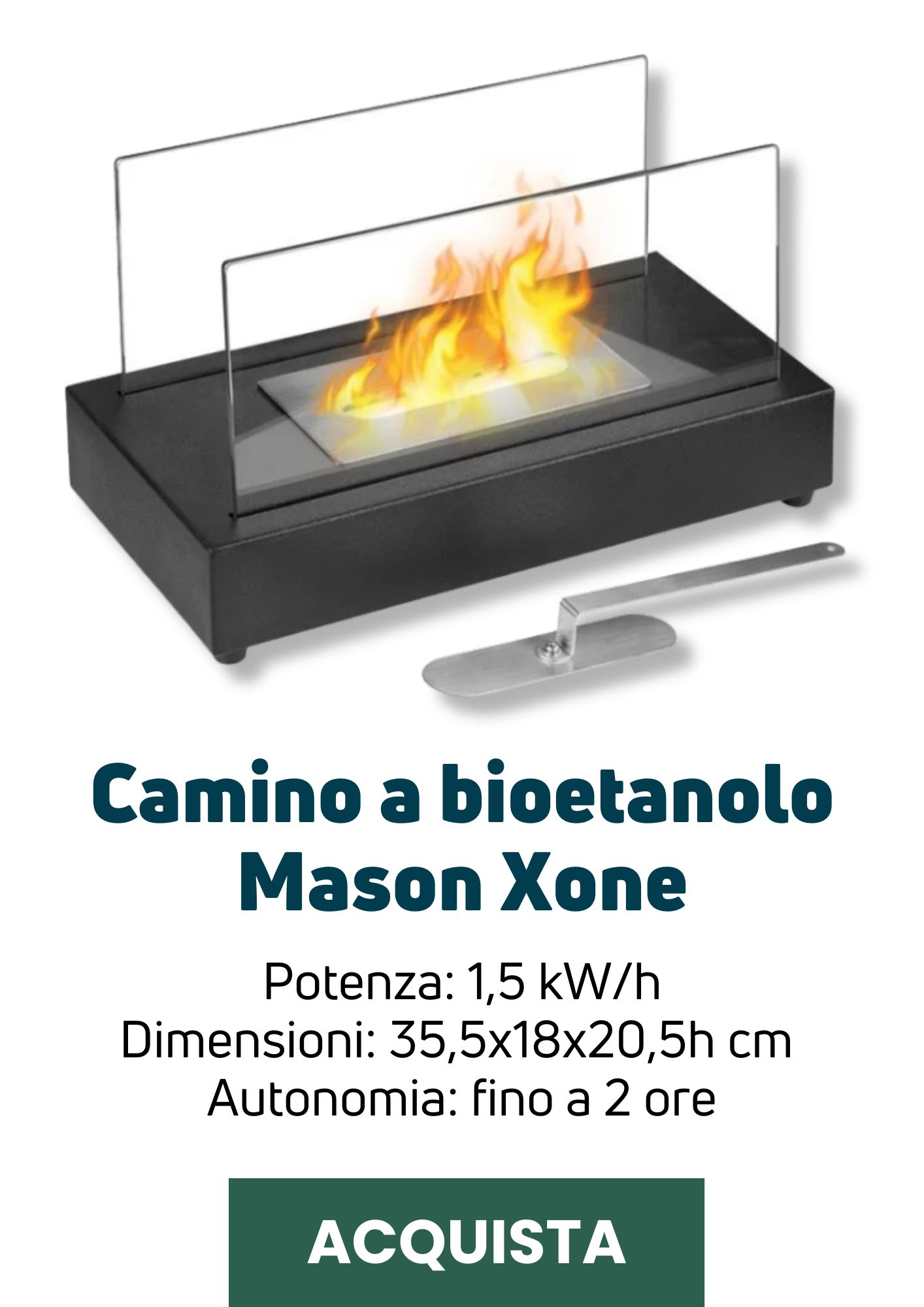 Camino bioetanolo Mason Xone | Perrone Shop