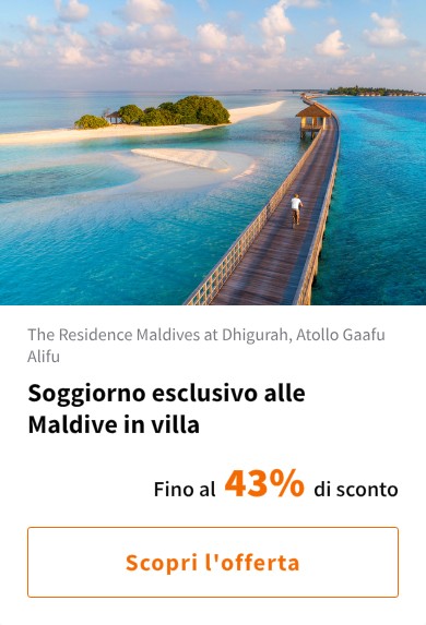 Soggiorno esclusivo alle Maldive in villa