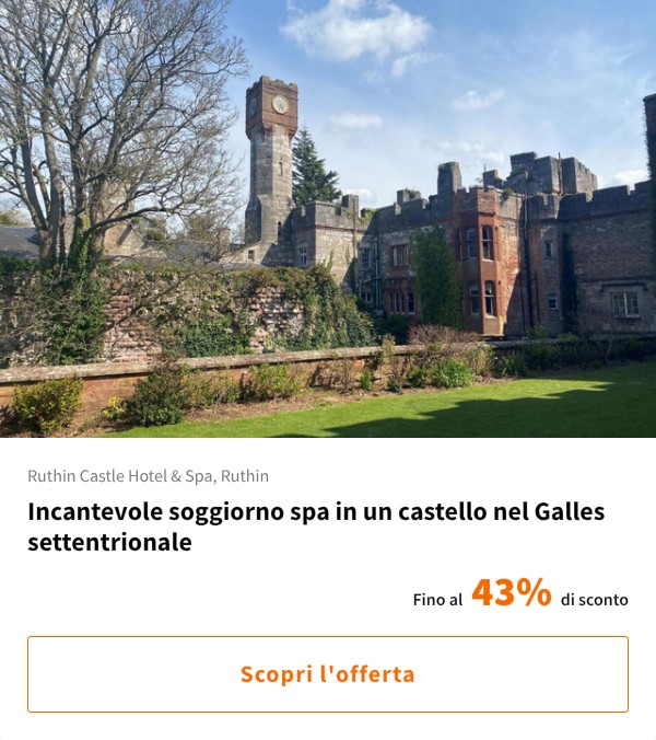 Incantevole soggiorno spa in un castello nel Galles settentrionale
