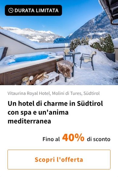 Un hotel di charme in Südtirol con spa e un'anima mediterranea