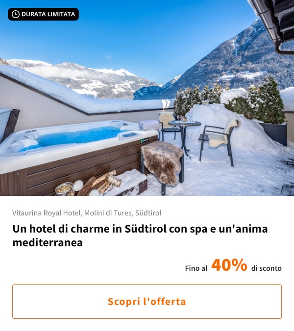 Un hotel di charme in Südtirol con spa e un'anima mediterranea