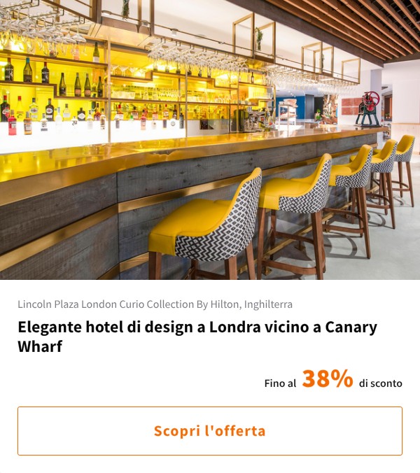 Elegante hotel di design a Londra vicino a Canary Wharf