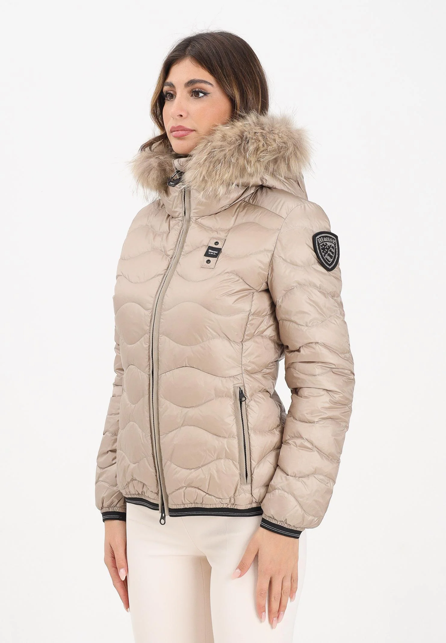 Image of BLAUER Piumino ALDIE beige da donna