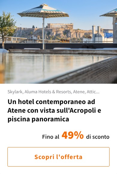 Un hotel contemporaneo ad Atene con vista sull'Acropoli e piscina panoramica