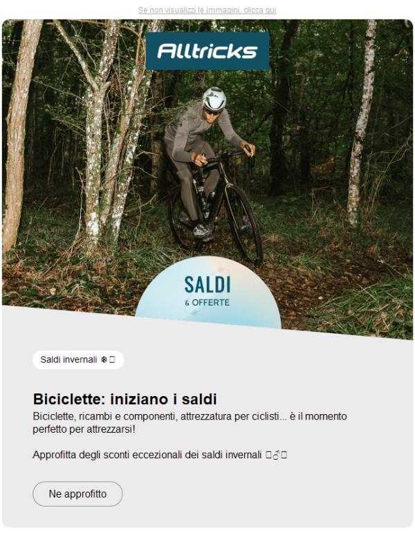 Saldi sulle biciclette: fino al 50% di sconto sulla tua attrezzatura