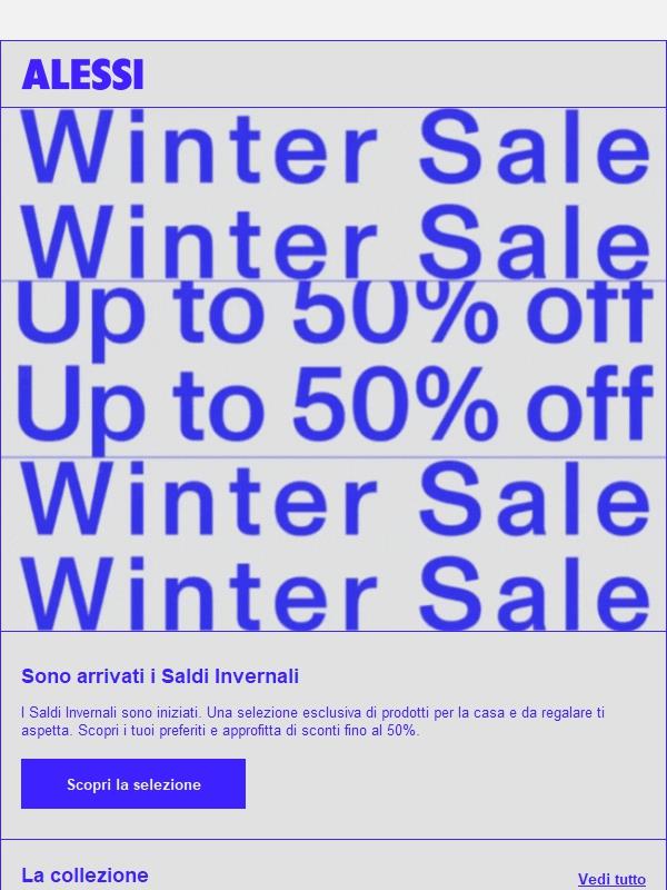 I saldi invernali iniziano oggi | Fino al -50%