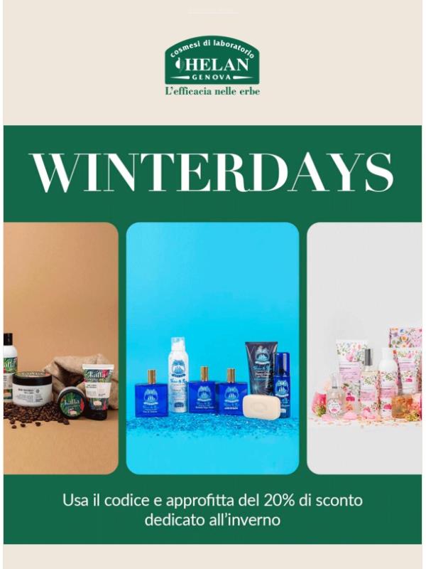 WINTERDAYS: per te c'è il -20%