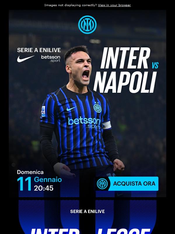Non perderti Inter-Napoli e un gennaio ricco di appuntamenti: ci vediamo a San Siro 🏟⚫🔵