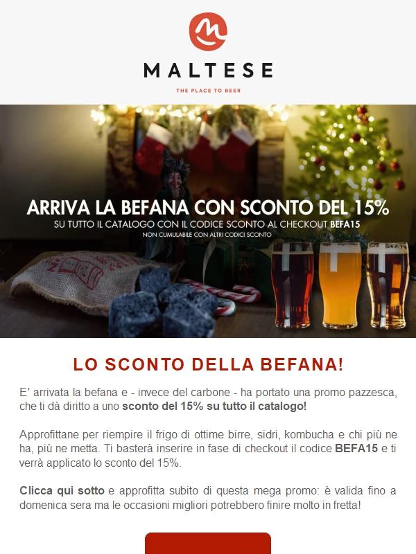 La Befana è qui! Non perdere l'occasione!