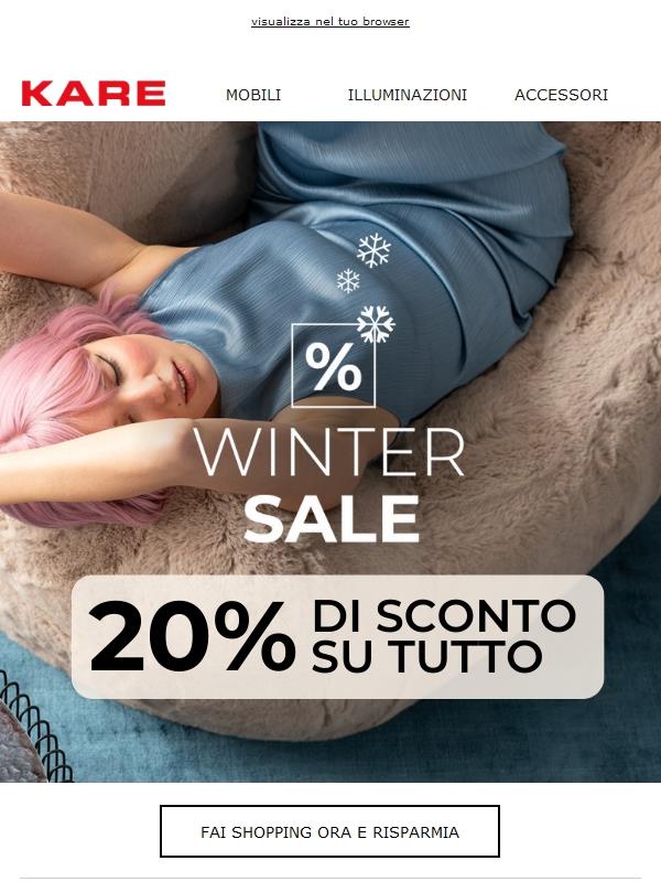 % WINTER SALE % - 20% DI SCONTO SU TUTTO