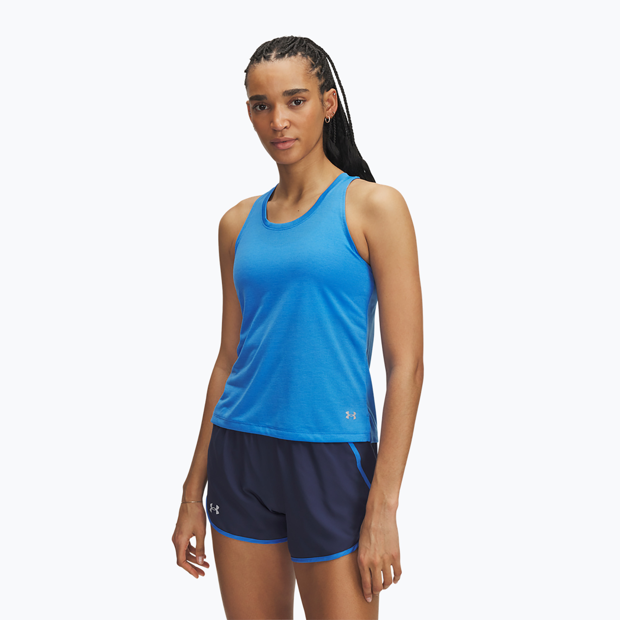 Maglietta da corsa da donna Under Armour Launch Singlet blue atlantis/reflective