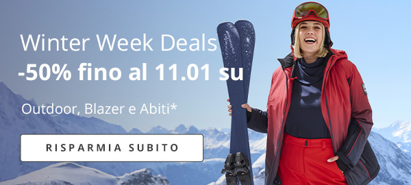 Winter Week Deals fino al 11.01 -50% su Outdoor, Blazer e Abiti