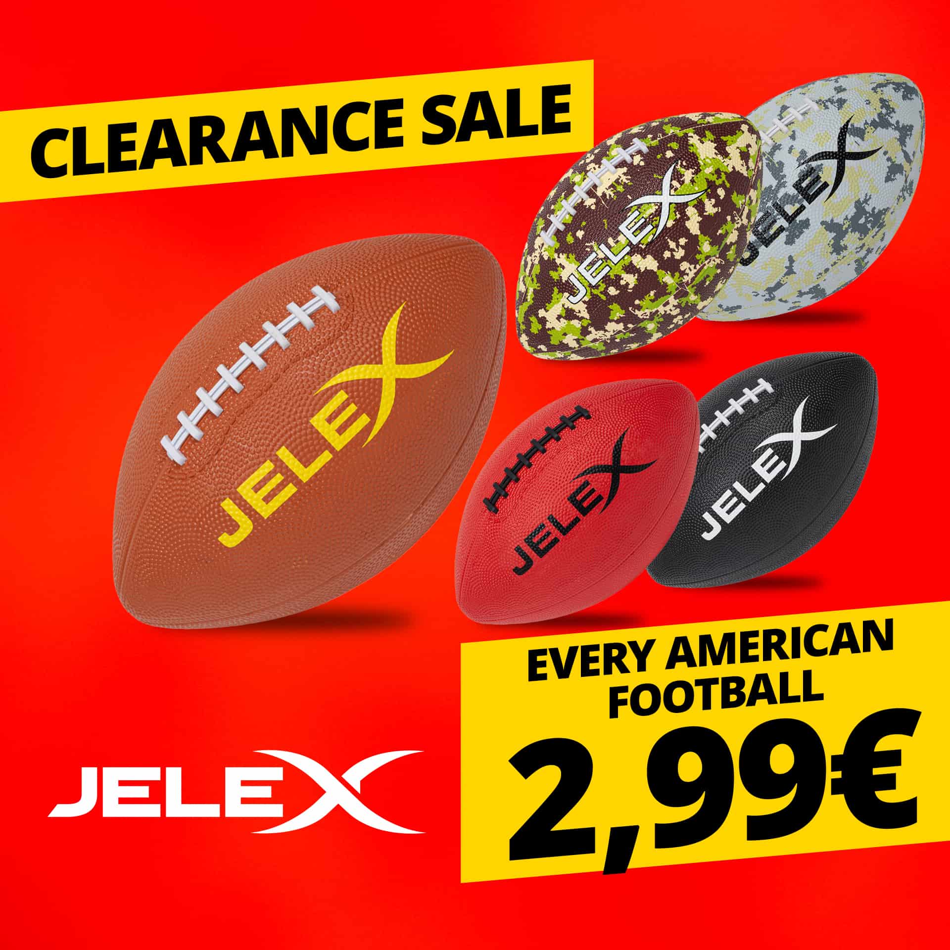 jelex touchdown pallone da football americano 