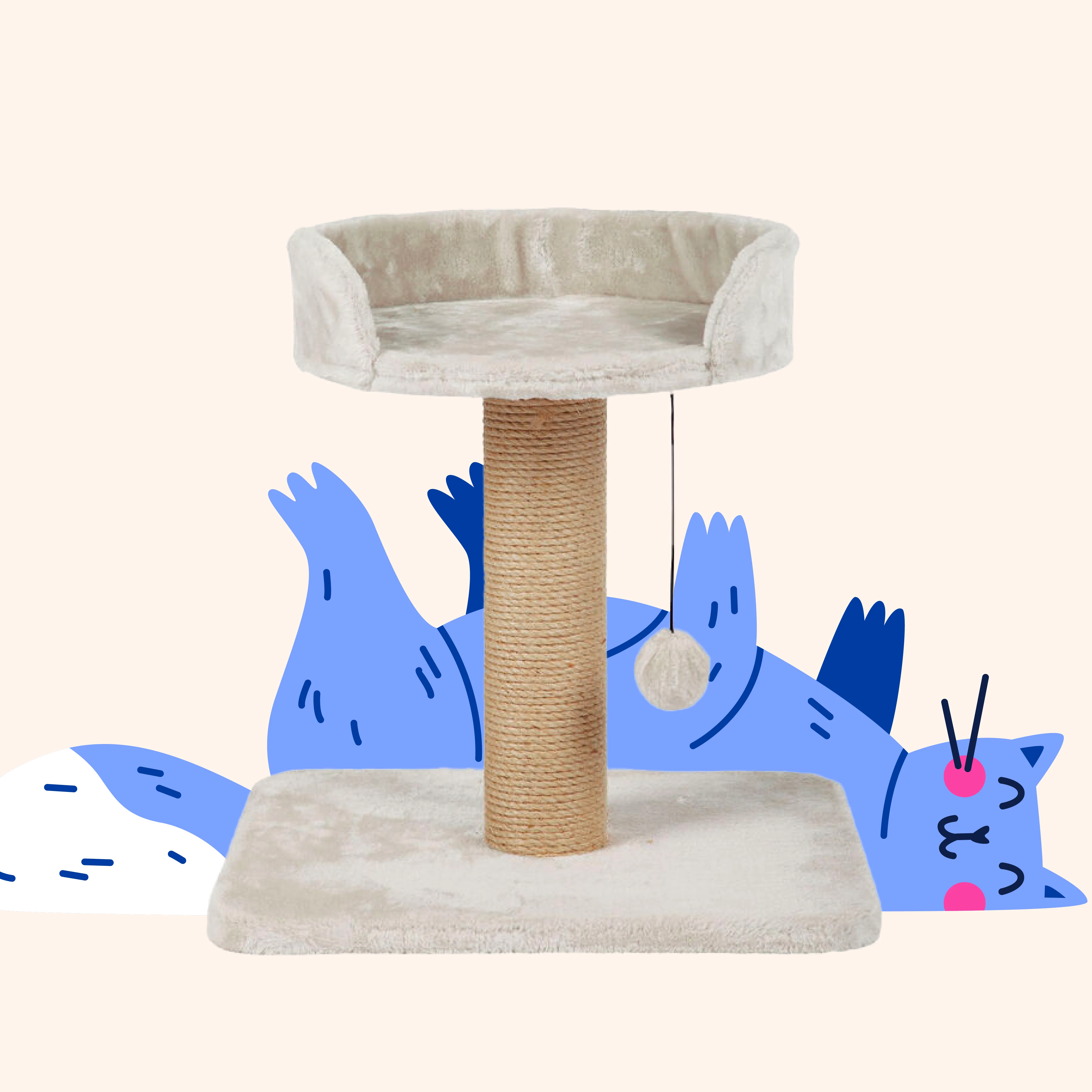 Image of Tiragraffi con Gioco e Piattaforma – Relax e Divertimento per il Tuo Gatto